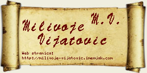 Milivoje Vijatović vizit kartica